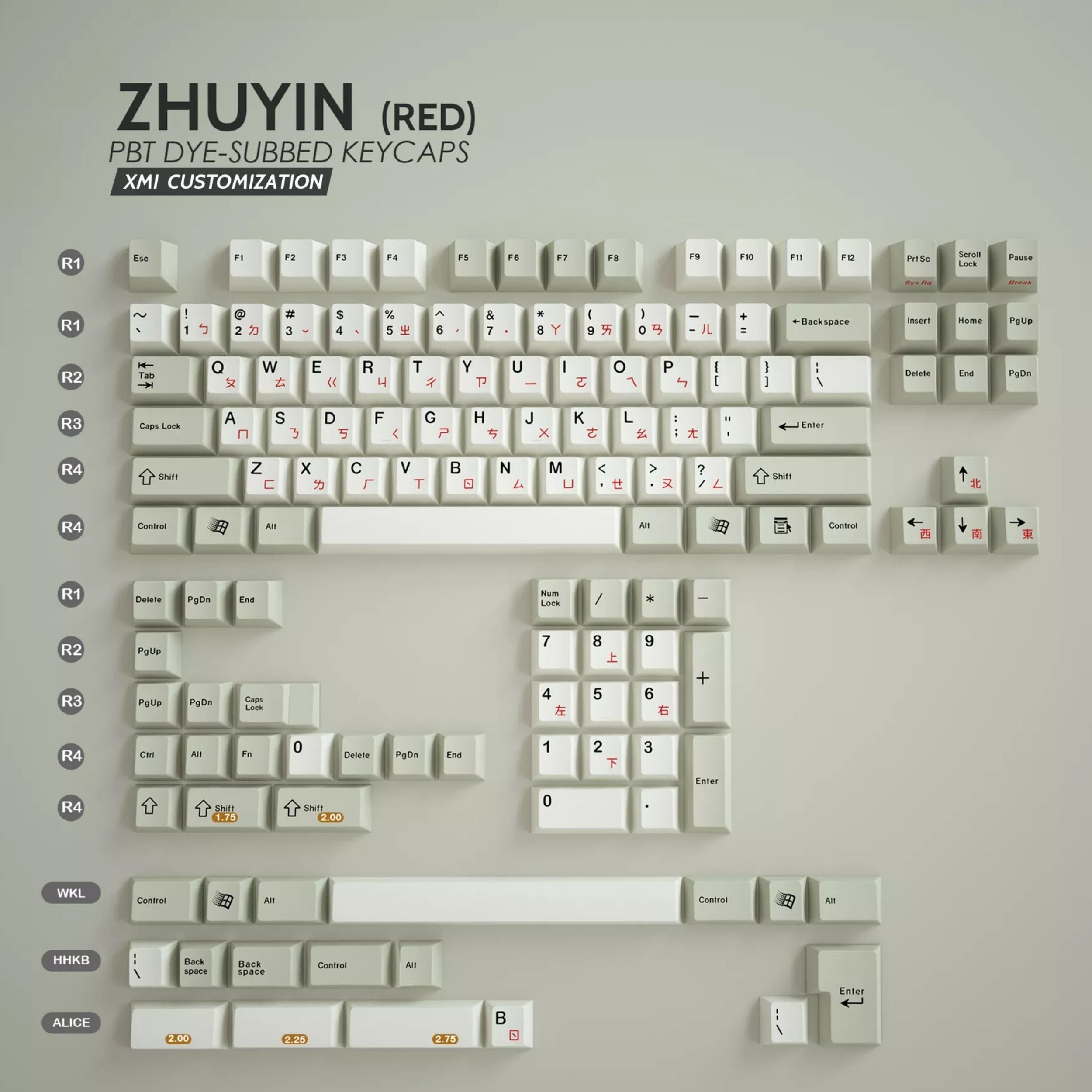 XMI PBT Dye Sub Keycap V3 – axiom studios