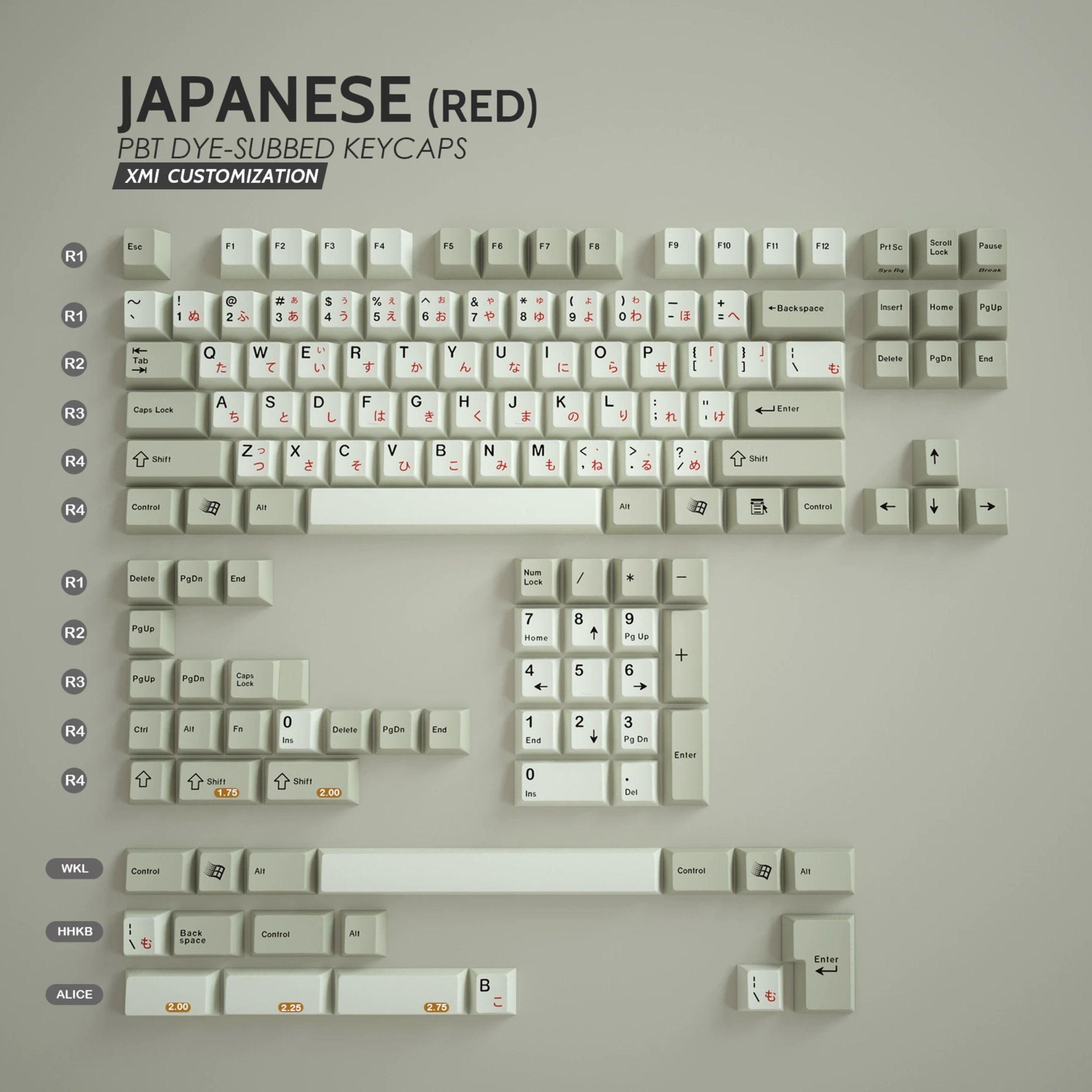 XMI PBT Dye Sub Keycap V3 – axiom studios